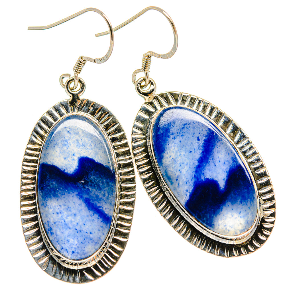Sodalite Earrings handcrafted by Anasilvercos - EARR425780 - Photo 2