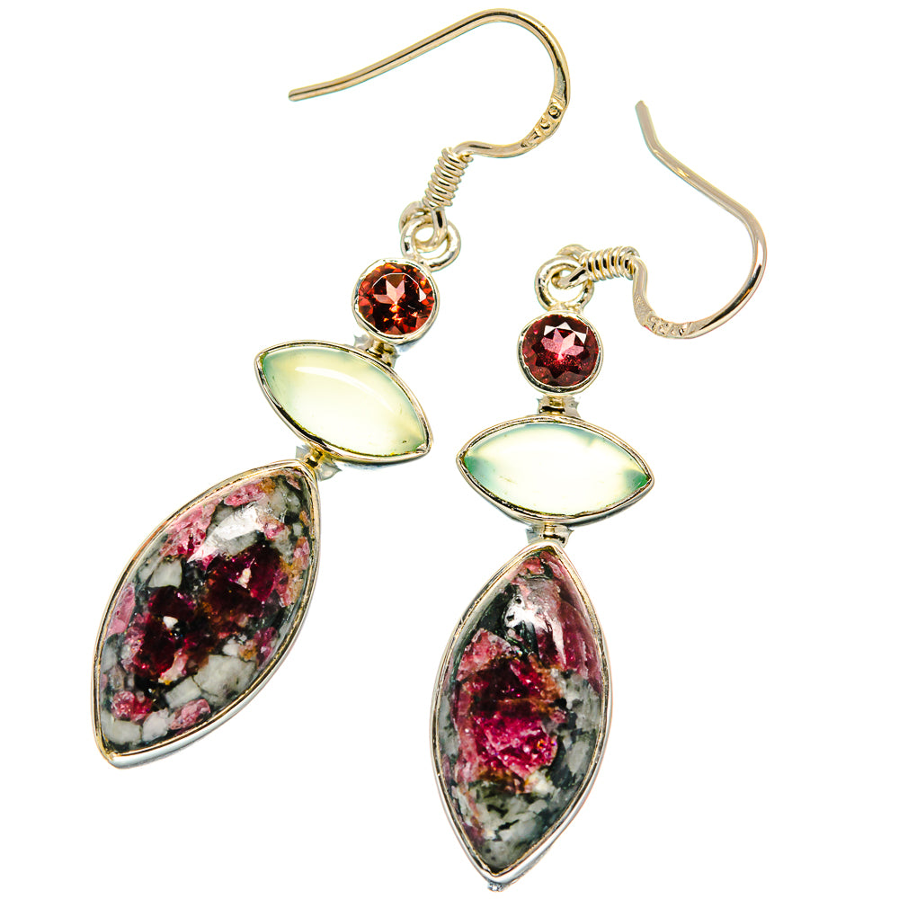Russian Eudialyte Earrings handcrafted by Anasilvercos - EARR425787 - Photo 2