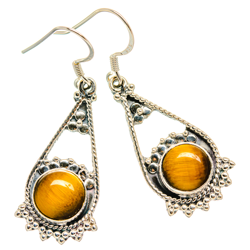 Tiger Eye Earrings handcrafted by Anasilvercos - EARR425792 - Photo 2