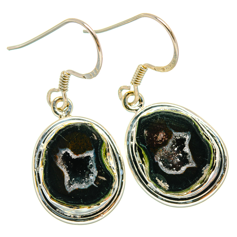 Coconut Geode Druzy Earrings handcrafted by Anasilvercos - EARR425795 - Photo 2