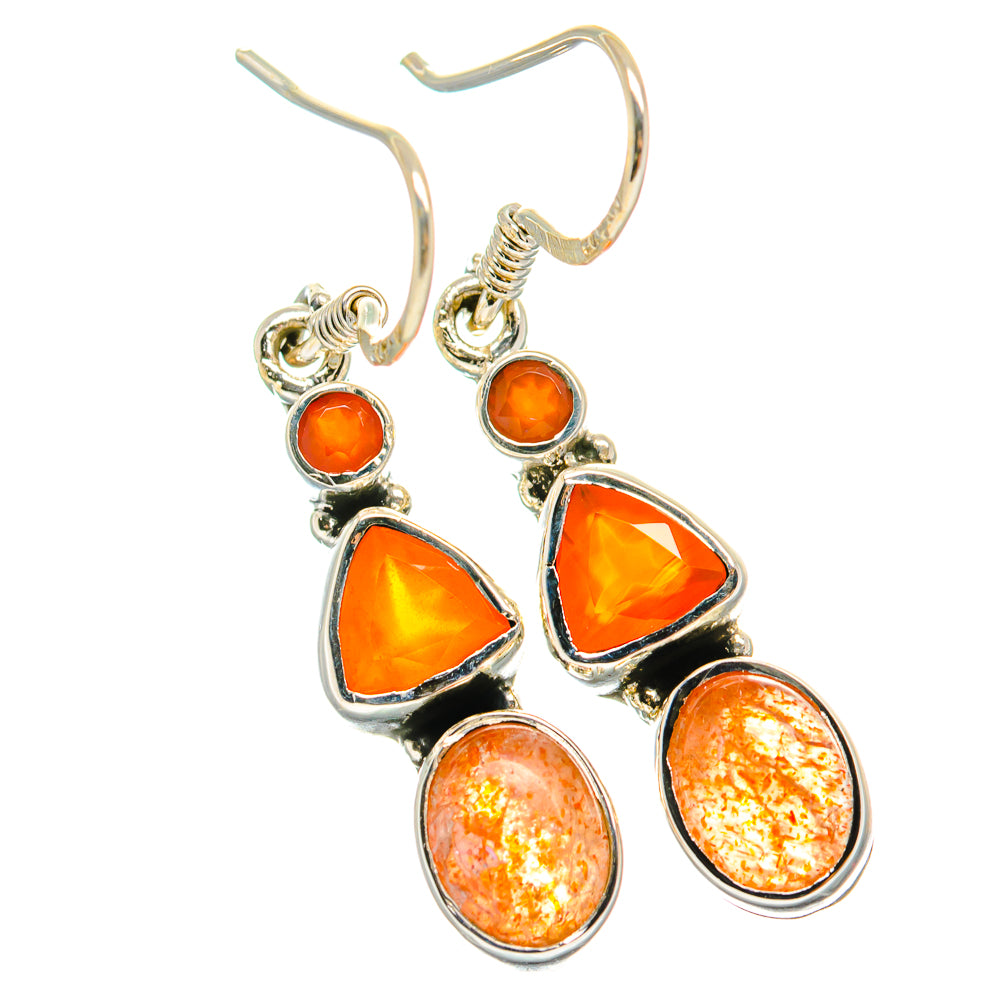 Sunstone Earrings handcrafted by Anasilvercos - EARR425799 - Photo 2