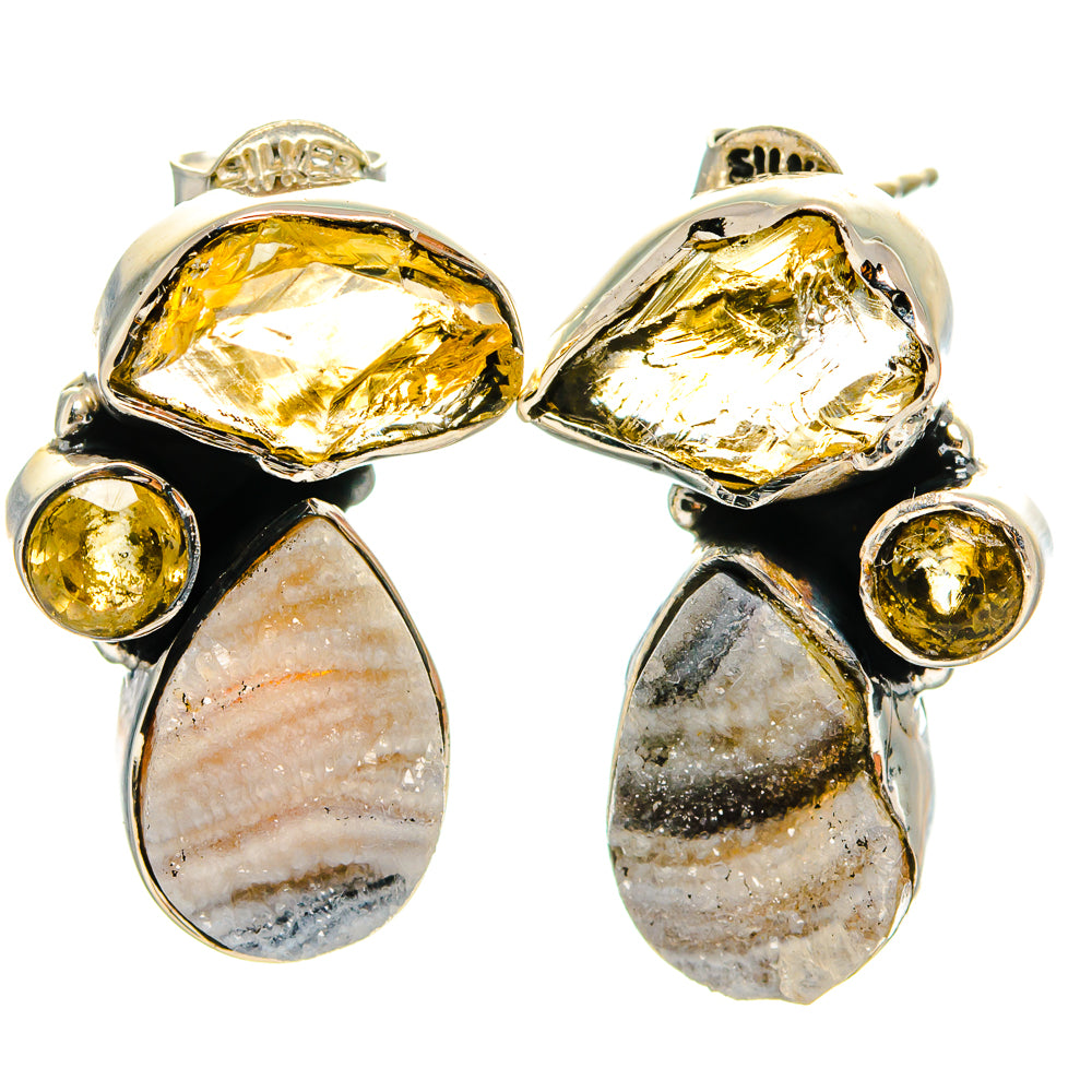 Desert Druzy Earrings handcrafted by Anasilvercos - EARR425802 - Photo 2