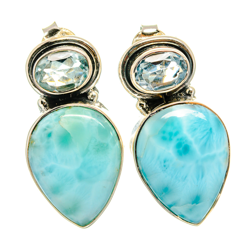 Larimar Earrings handcrafted by Anasilvercos - EARR425803 - Photo 2