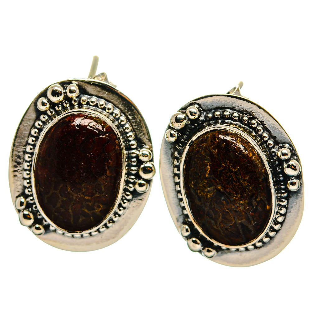 Dinosaur Bone Earrings handcrafted by Anasilvercos - EARR425810 - Photo 2