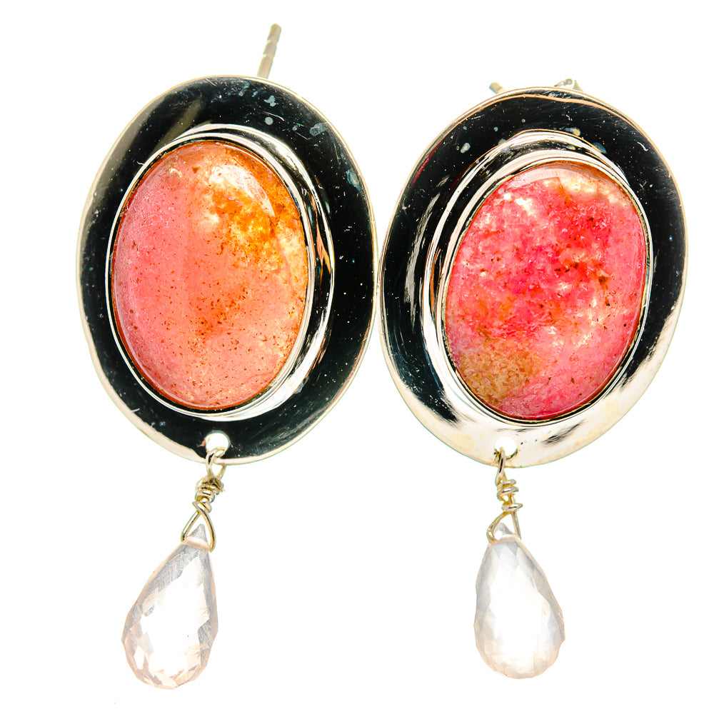 Thulite Earrings handcrafted by Anasilvercos - EARR425816 - Photo 2