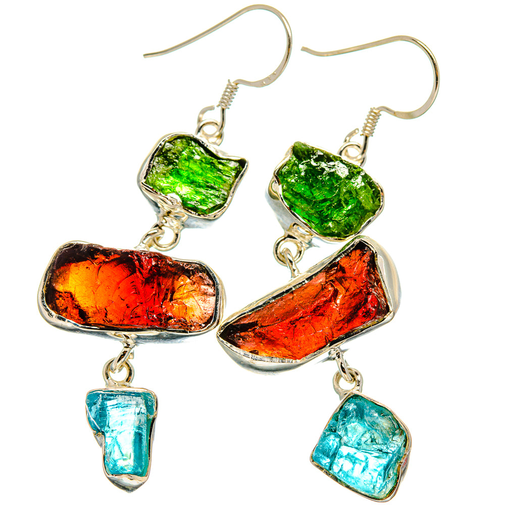 Garnet Earrings handcrafted by Anasilvercos - EARR425833 - Photo 2