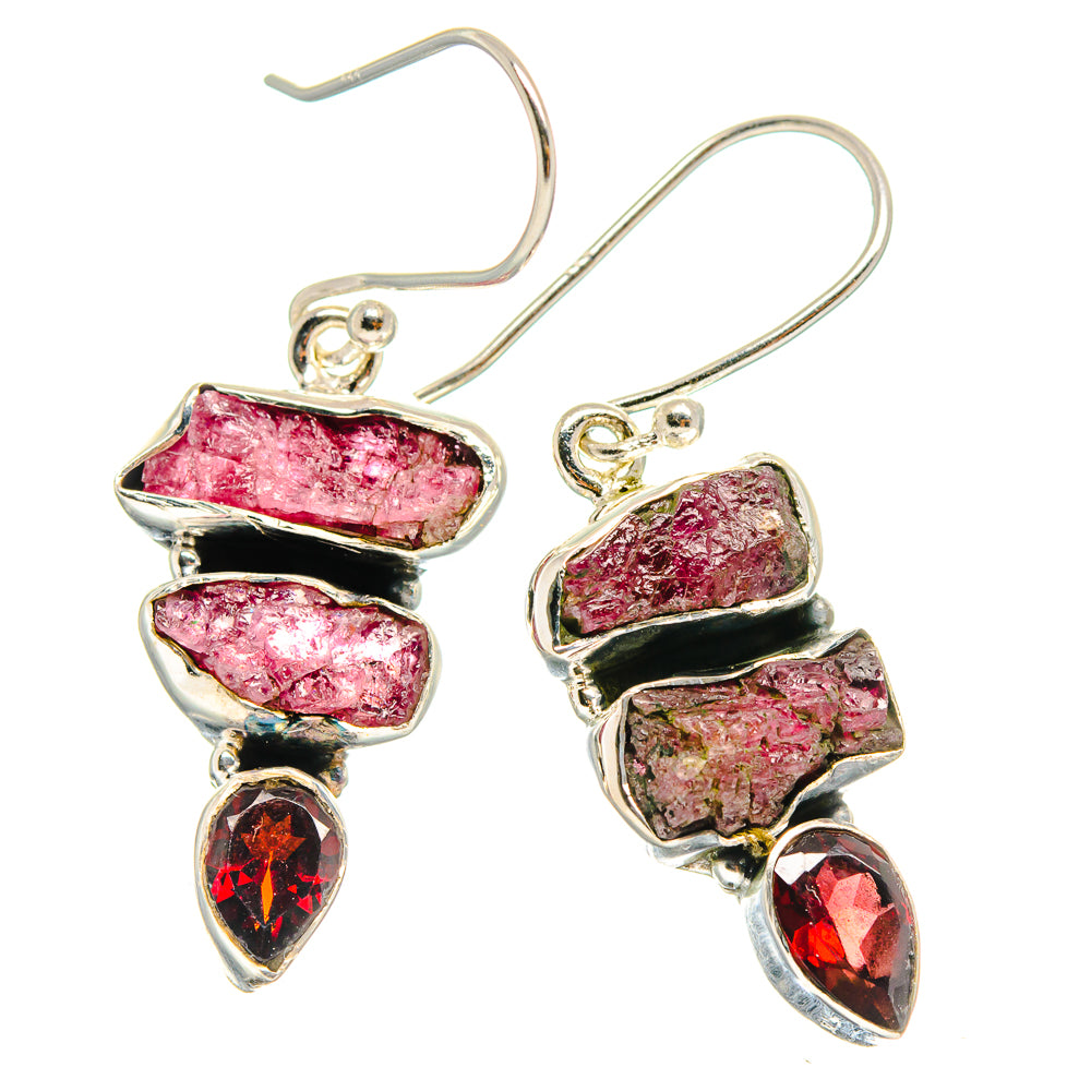 Pink Tourmaline Earrings handcrafted by Anasilvercos - EARR425836 - Photo 2