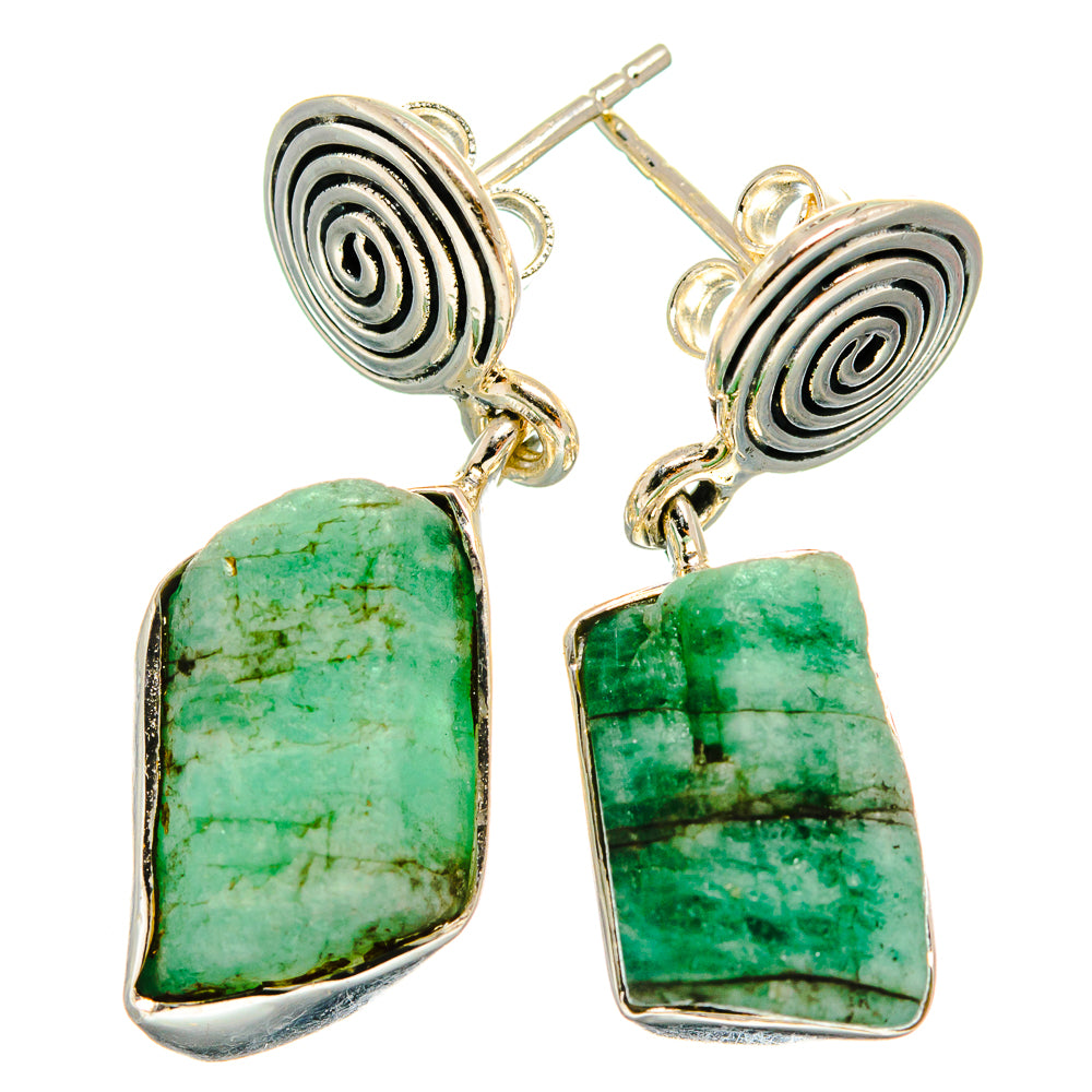 Chrysoprase Earrings handcrafted by Anasilvercos - EARR425861 - Photo 2