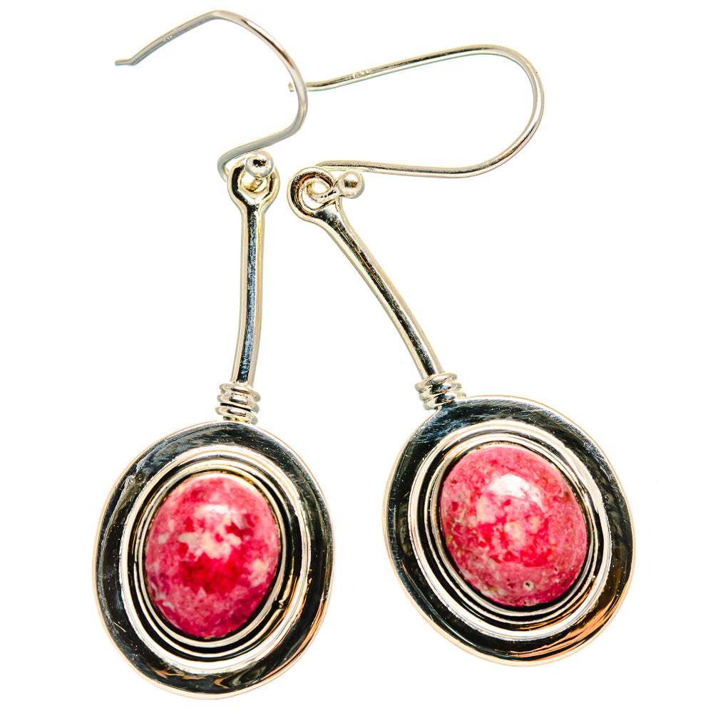 Thulite Earrings handcrafted by Anasilvercos - EARR425862 - Photo 2