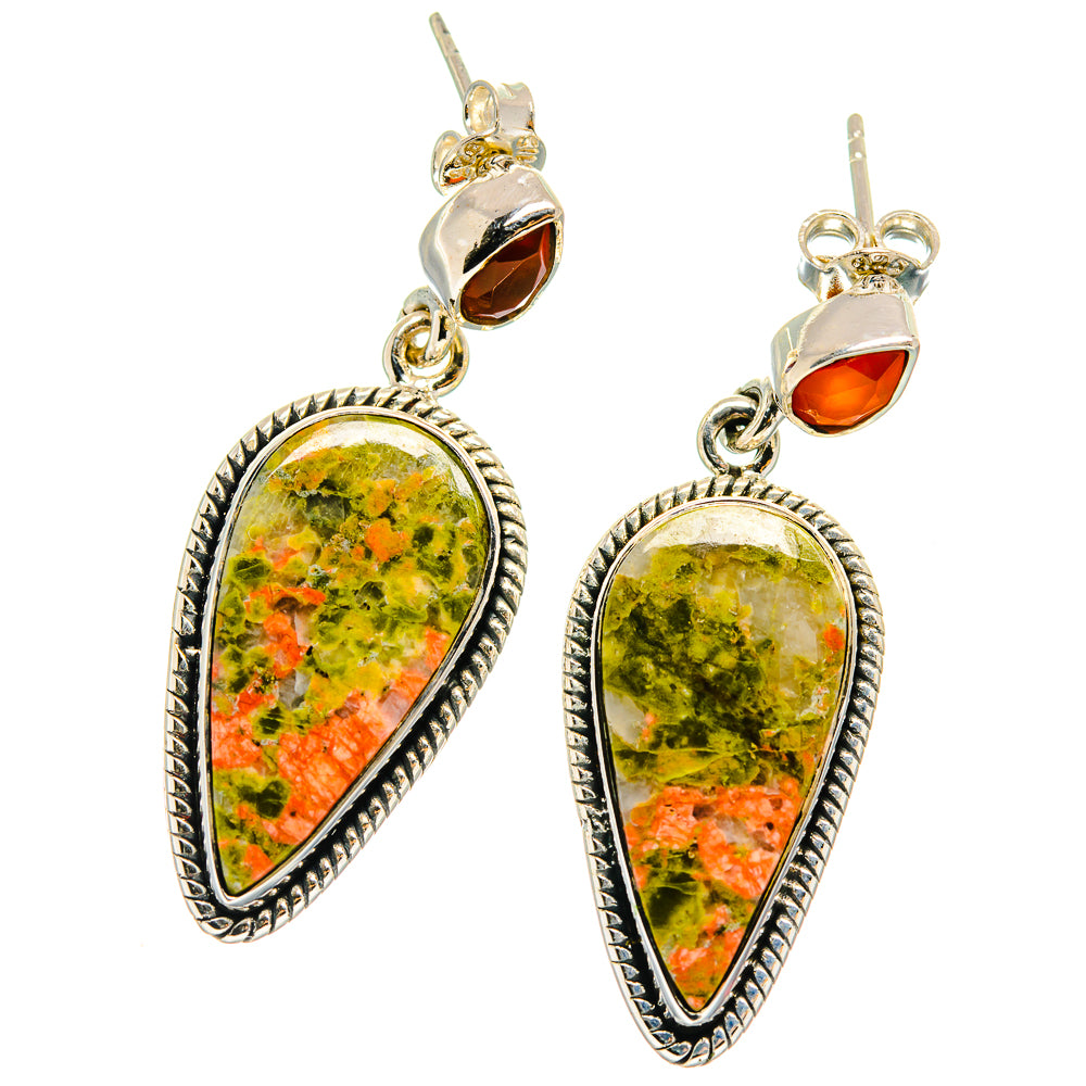 Unakite Earrings handcrafted by Anasilvercos - EARR425872 - Photo 2