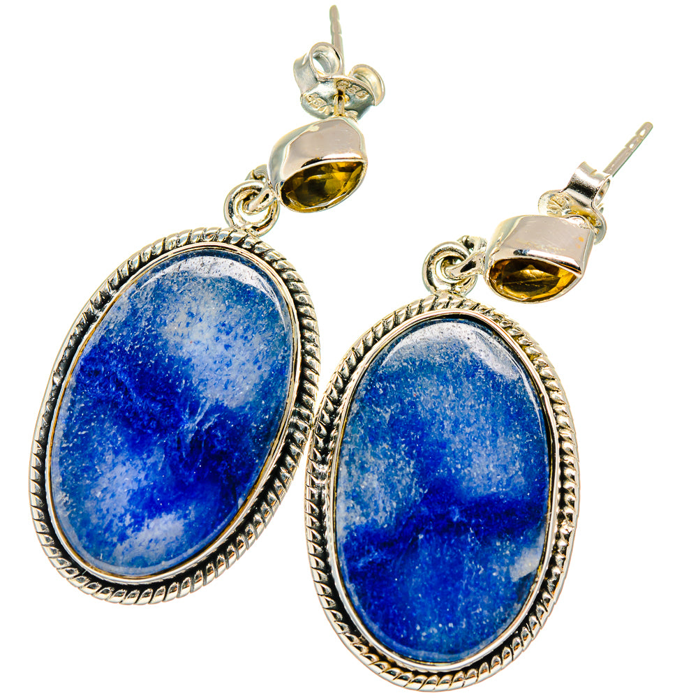Sodalite Earrings handcrafted by Anasilvercos - EARR425883 - Photo 2