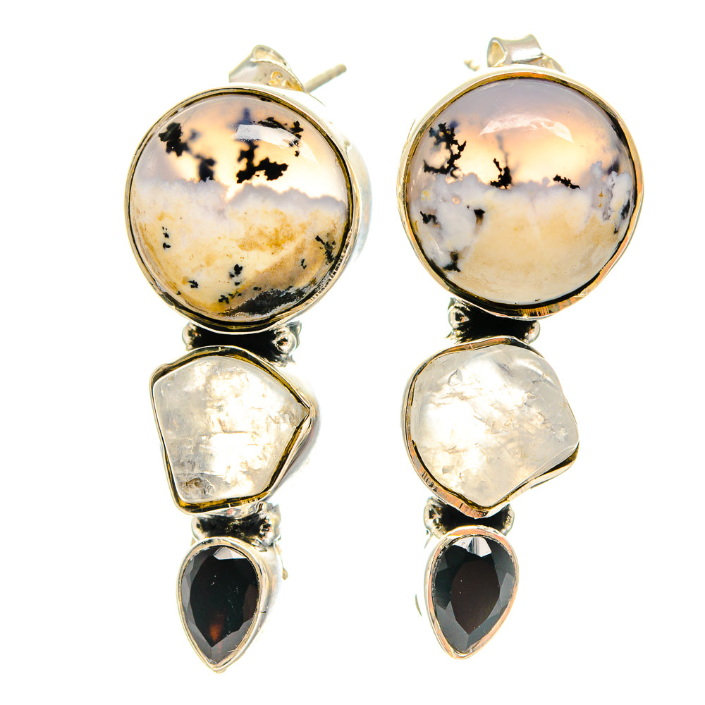Dendritic Opal Earrings handcrafted by Anasilvercos - EARR425890 - Photo 2