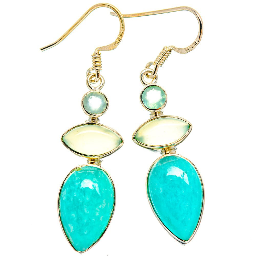 Amazonite Earrings handcrafted by Anasilvercos - EARR425898 - Photo 2