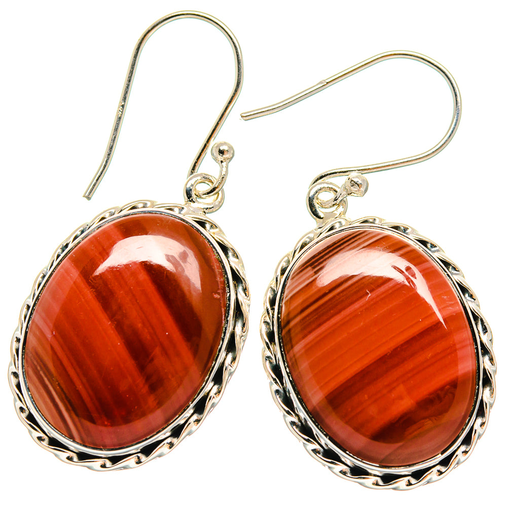 Red Jasper Earrings handcrafted by Anasilvercos - EARR425905 - Photo 2