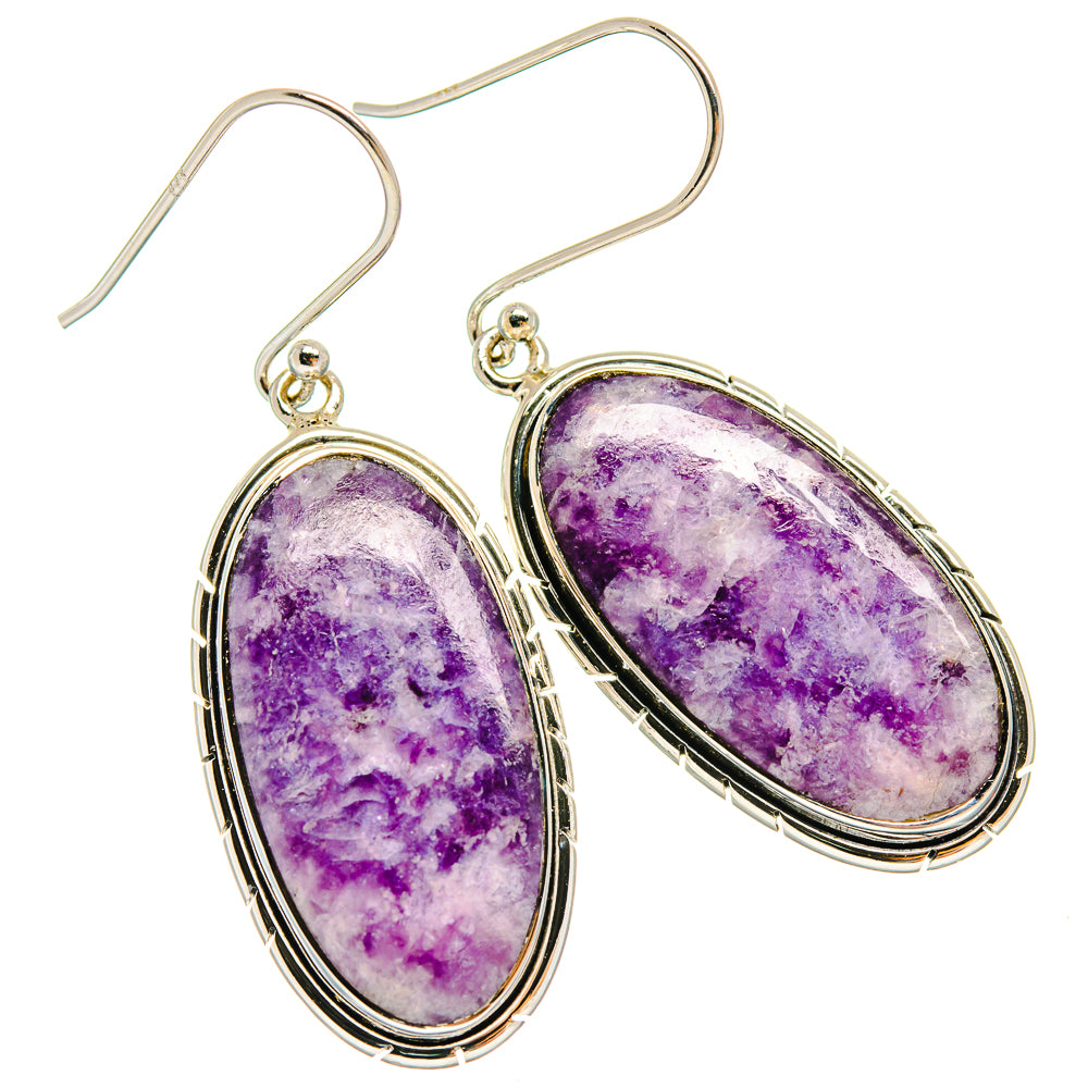 Lepidolite Earrings handcrafted by Anasilvercos - EARR425909 - Photo 2