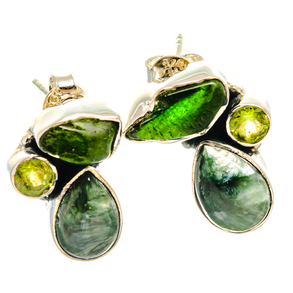 Seraphinite Earrings handcrafted by Anasilvercos - EARR425912 - Photo 2