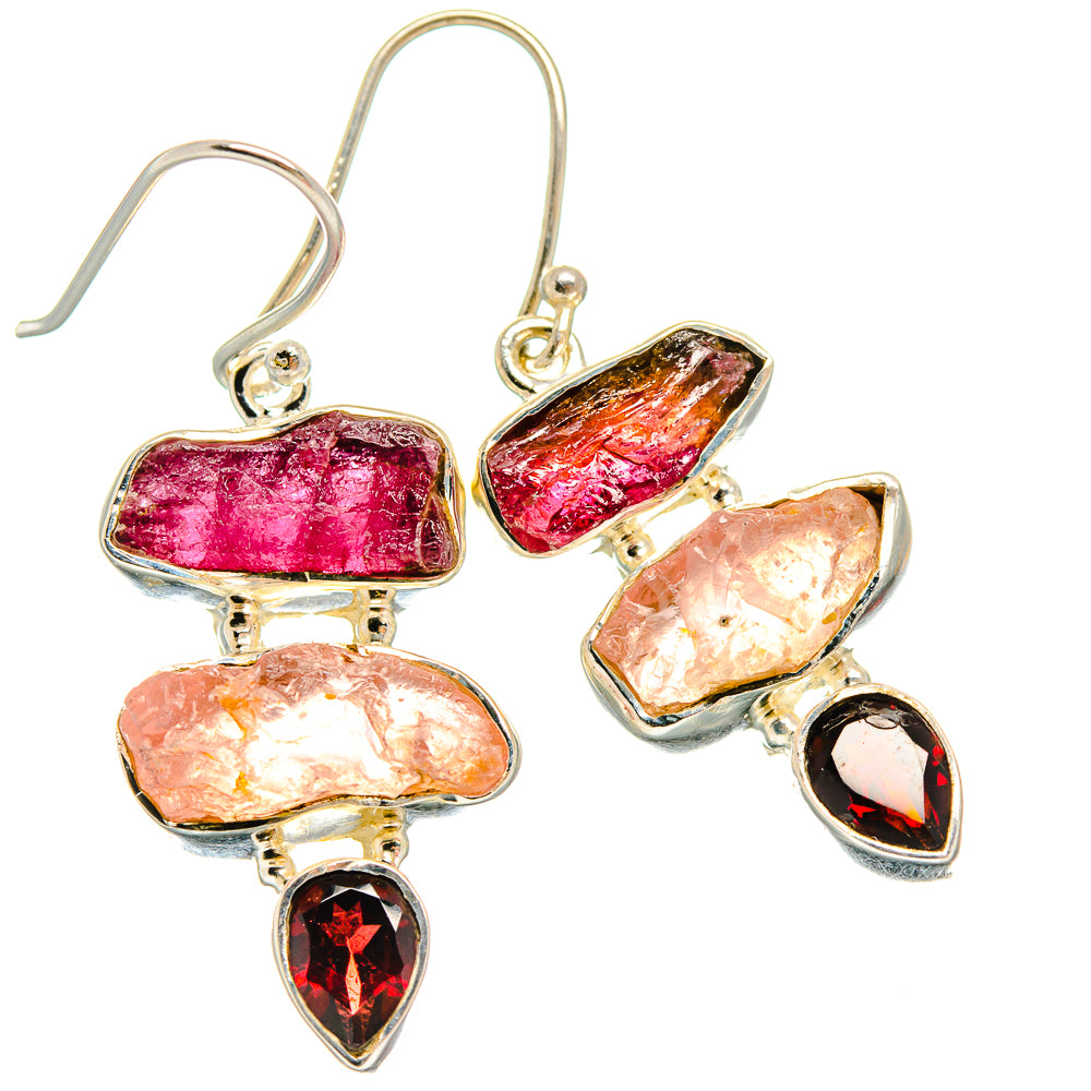 Rose Quartz Earrings handcrafted by Anasilvercos - EARR425926 - Photo 2