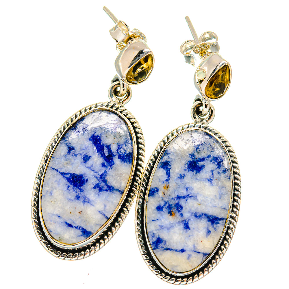 Sodalite Earrings handcrafted by Anasilvercos - EARR425927 - Photo 2