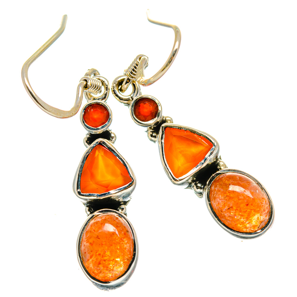 Sunstone Earrings handcrafted by Anasilvercos - EARR425948 - Photo 2