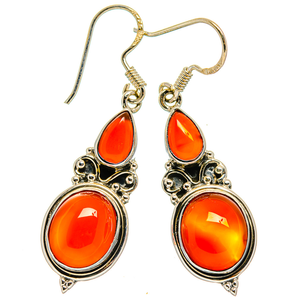 Carnelian Earrings handcrafted by Anasilvercos - EARR425950 - Photo 2