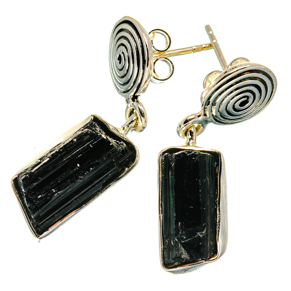 Black Tourmaline Earrings handcrafted by Anasilvercos - EARR425951 - Photo 2