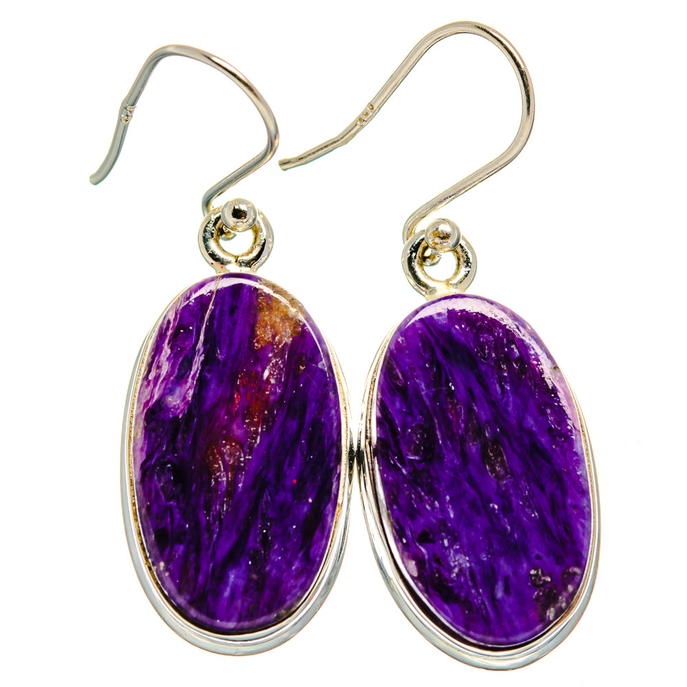 Charoite Earrings handcrafted by Anasilvercos - EARR425956 - Photo 2