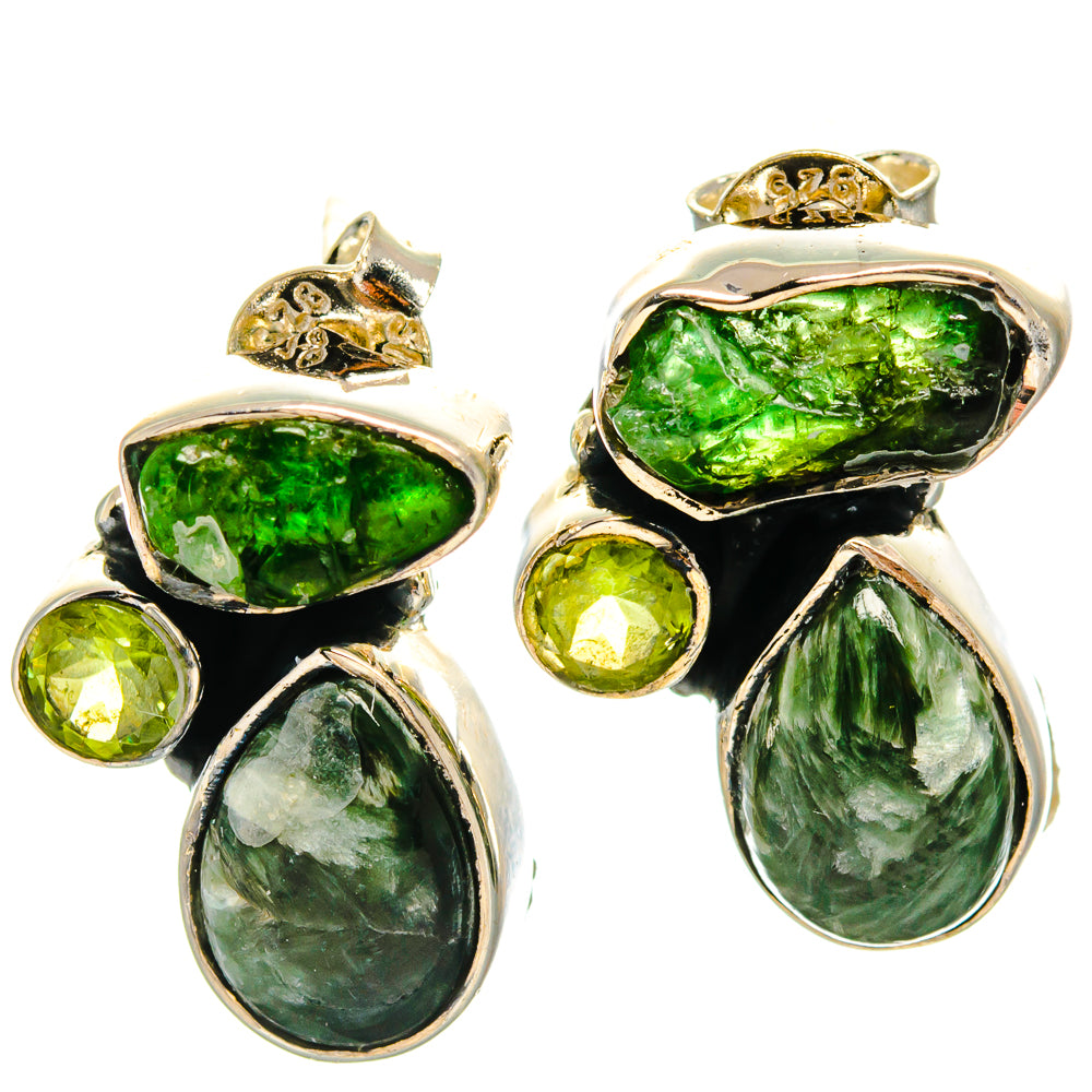 Seraphinite Earrings handcrafted by Anasilvercos - EARR425961 - Photo 2