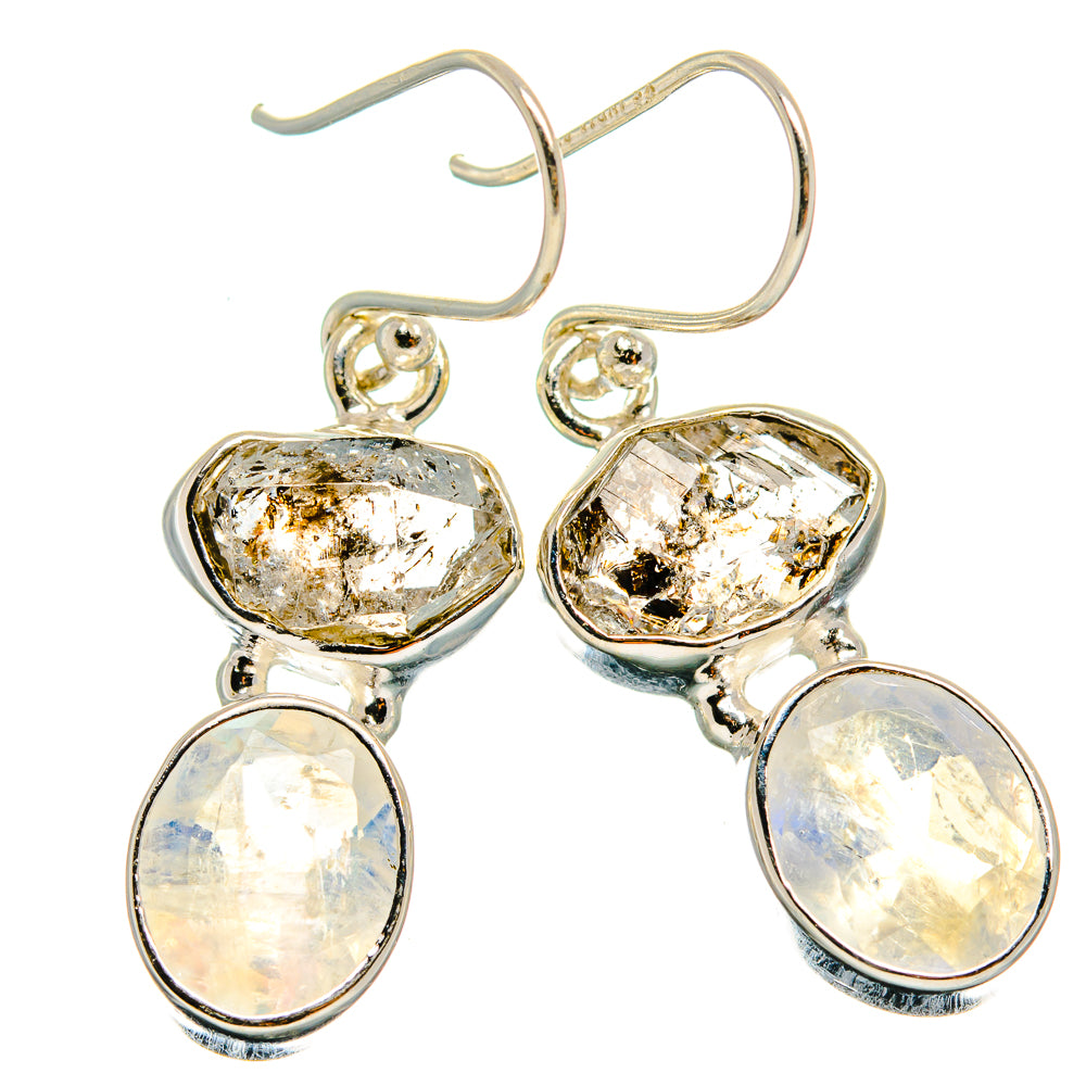Rainbow Moonstone Earrings handcrafted by Anasilvercos - EARR425964 - Photo 2
