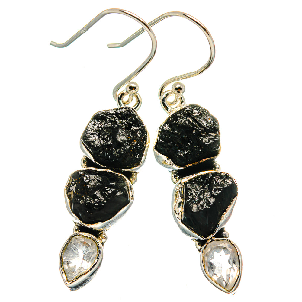Tektite Earrings handcrafted by Anasilvercos - EARR425971 - Photo 2