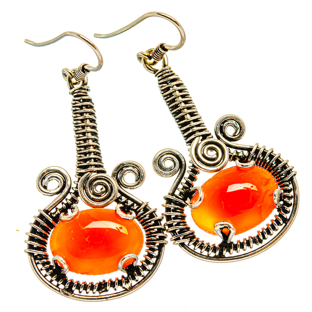 Carnelian Earrings handcrafted by Anasilvercos - EARR425975 - Photo 2