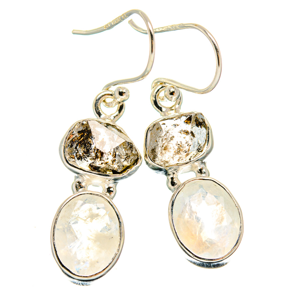 Rainbow Moonstone Earrings handcrafted by Anasilvercos - EARR425990 - Photo 2