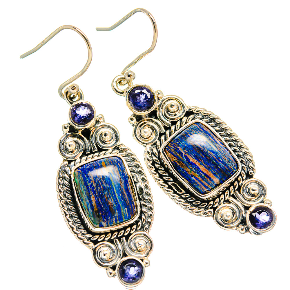 Azurite Earrings handcrafted by Anasilvercos - EARR426005 - Photo 2