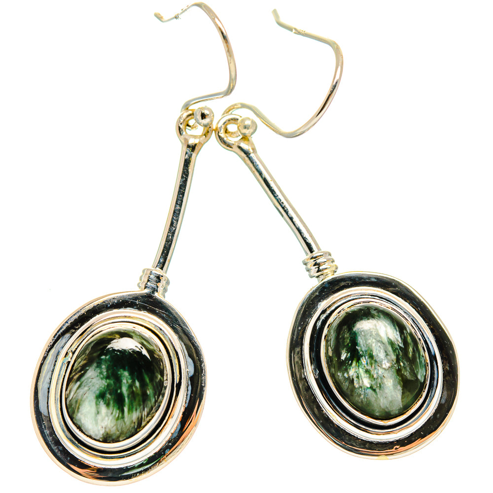 Seraphinite Earrings handcrafted by Anasilvercos - EARR426023 - Photo 2