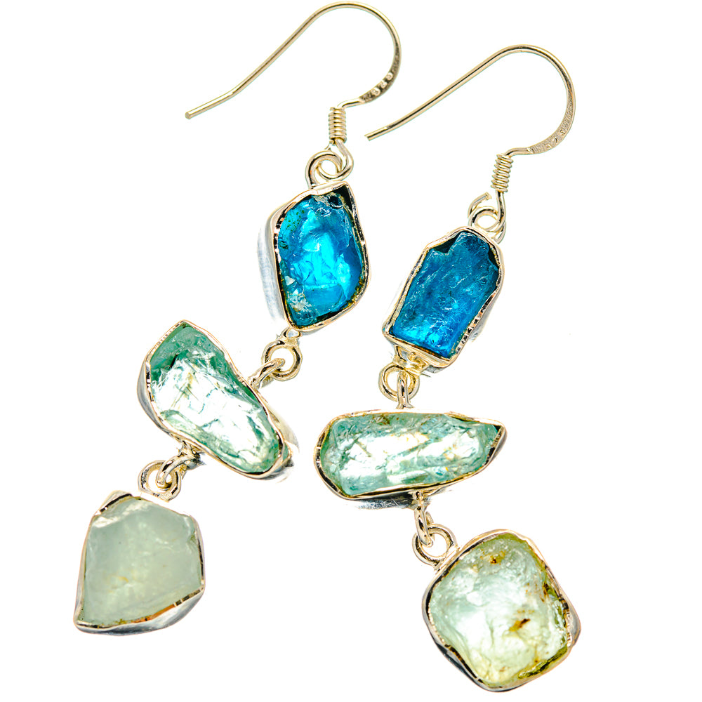 Aquamarine Earrings handcrafted by Anasilvercos - EARR426029 - Photo 2