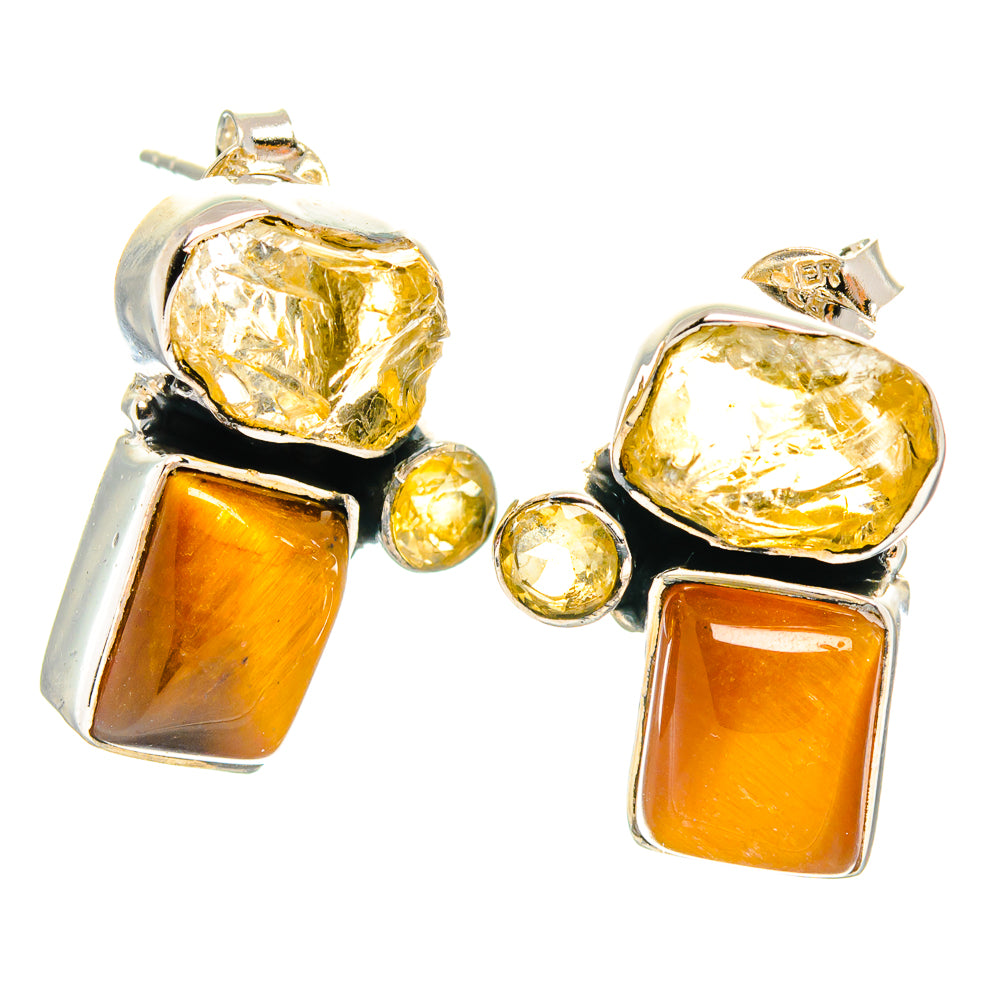 Tiger Eye Earrings handcrafted by Anasilvercos - EARR426037 - Photo 2