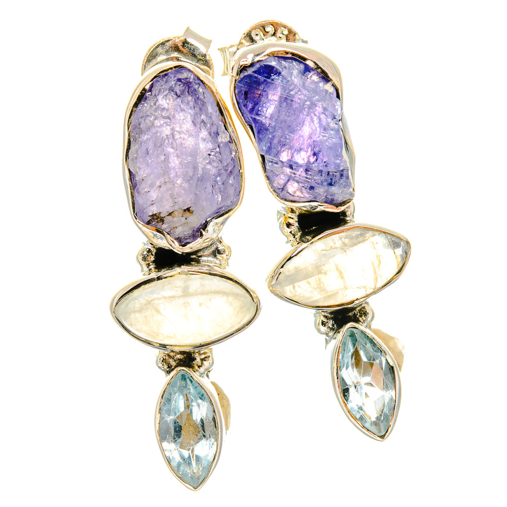 Tanzanite Earrings handcrafted by Anasilvercos - EARR426044 - Photo 2