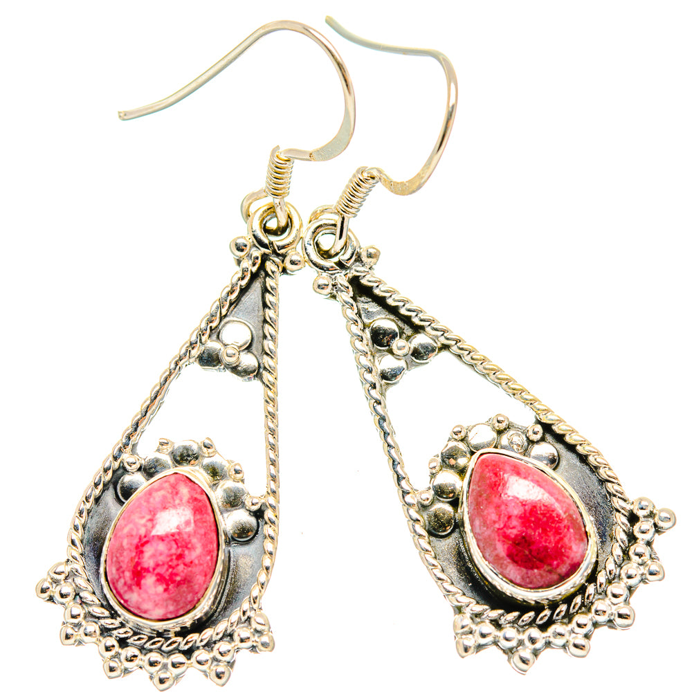 Thulite Earrings handcrafted by Anasilvercos - EARR426048 - Photo 2