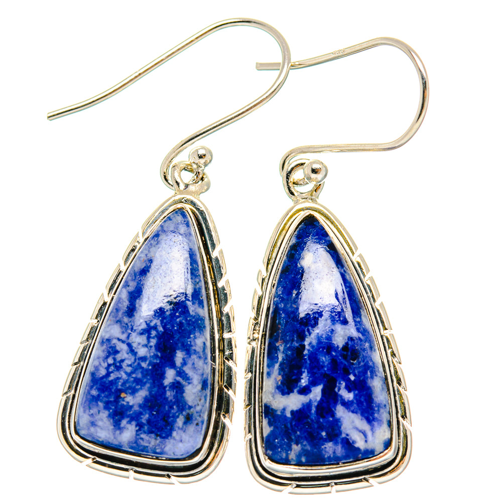 Sodalite Earrings handcrafted by Anasilvercos - EARR426060 - Photo 2