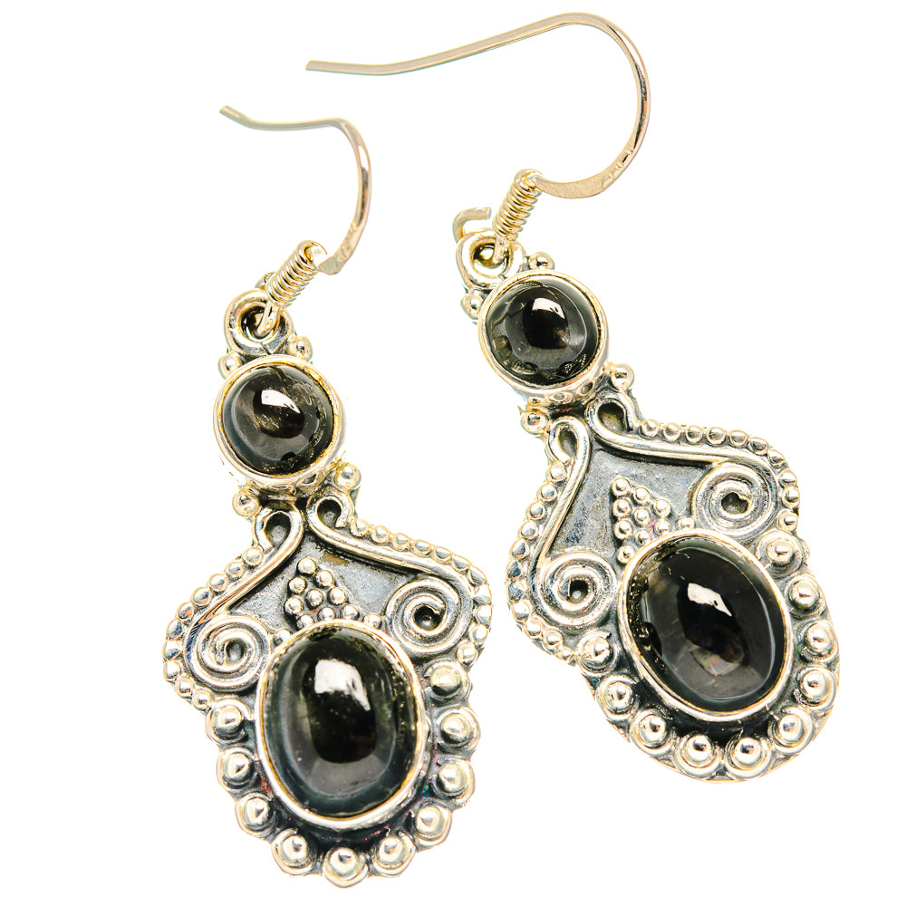 Star Diopside Earrings handcrafted by Anasilvercos - EARR426069 - Photo 2