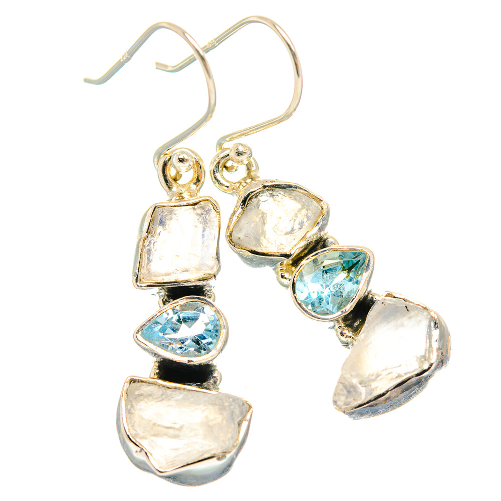 Rainbow Moonstone Earrings handcrafted by Anasilvercos - EARR426072 - Photo 2