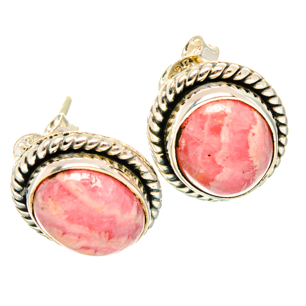 Rhodochrosite Earrings handcrafted by Anasilvercos - EARR426073 - Photo 2