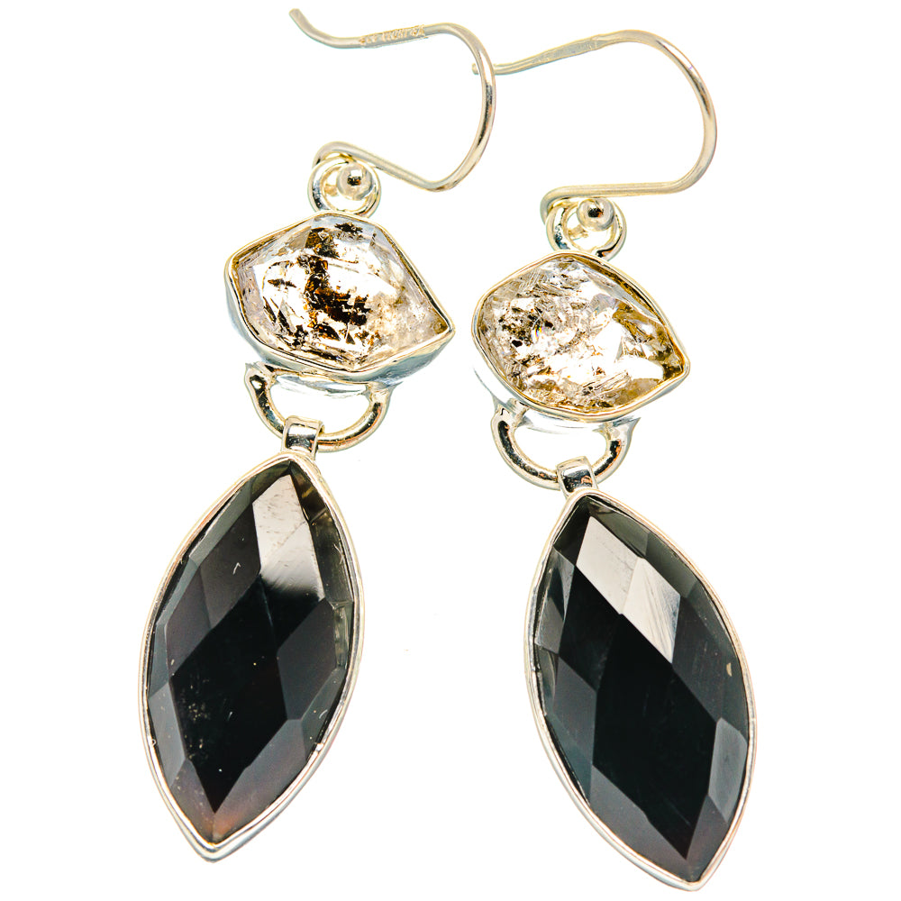 Black Onyx Earrings handcrafted by Anasilvercos - EARR426075 - Photo 2