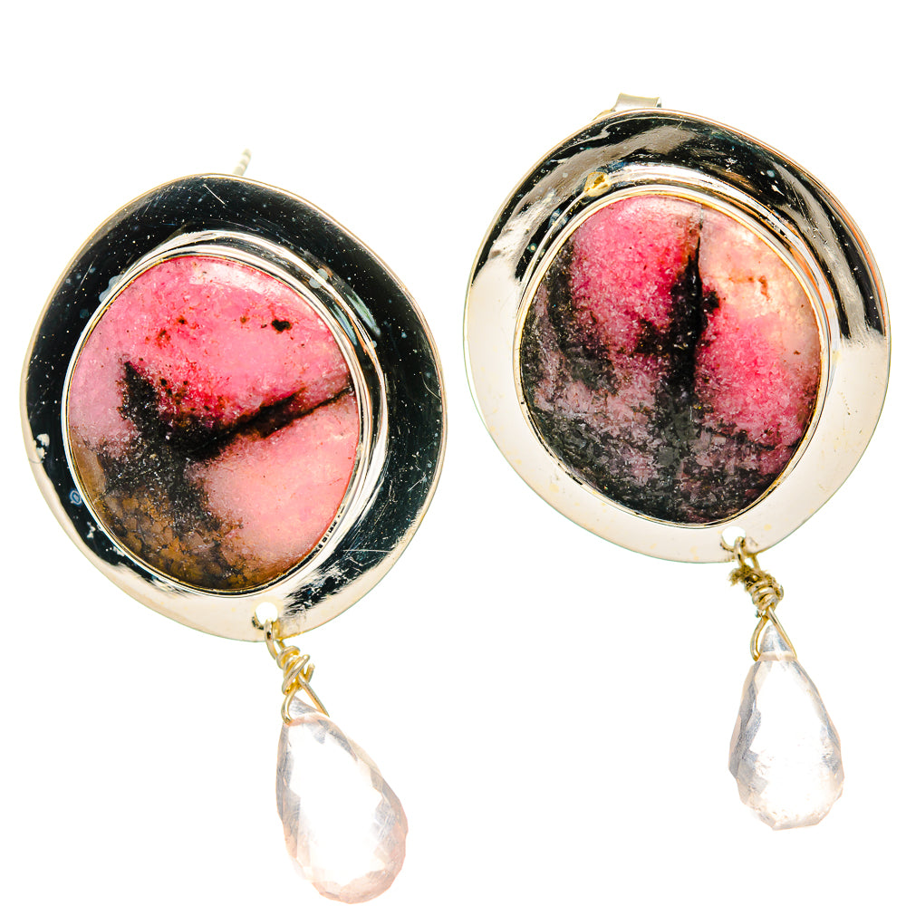 Rhodonite Earrings handcrafted by Anasilvercos - EARR426077 - Photo 2