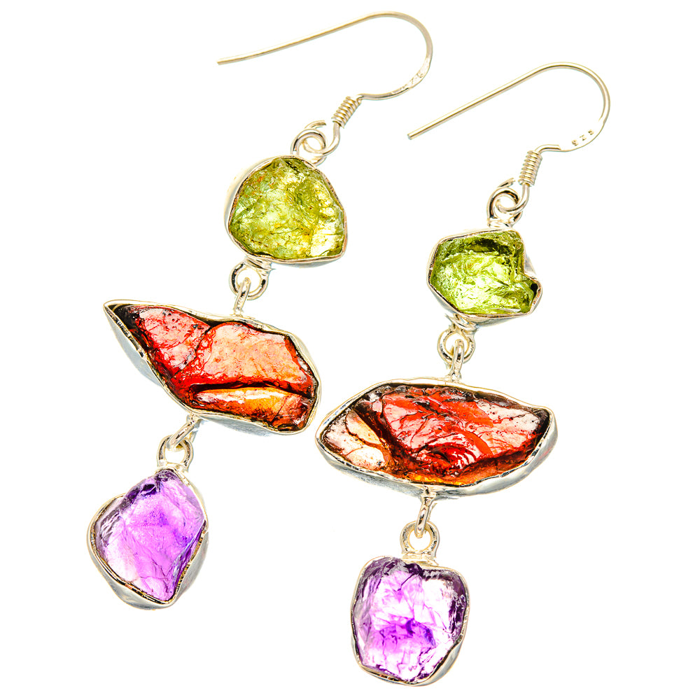 Garnet Earrings handcrafted by Anasilvercos - EARR426085 - Photo 2