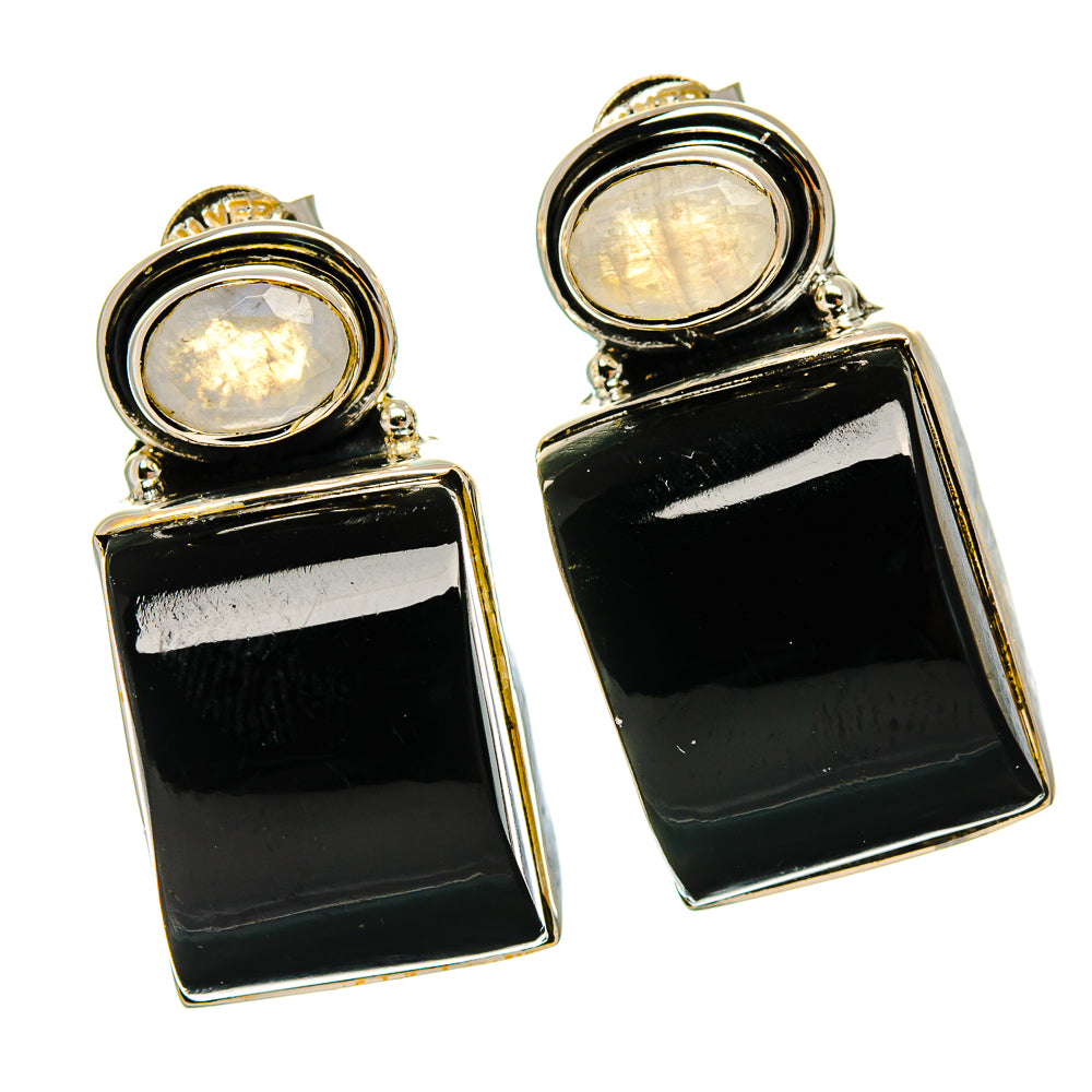 Black Onyx Earrings handcrafted by Anasilvercos - EARR426094 - Photo 2