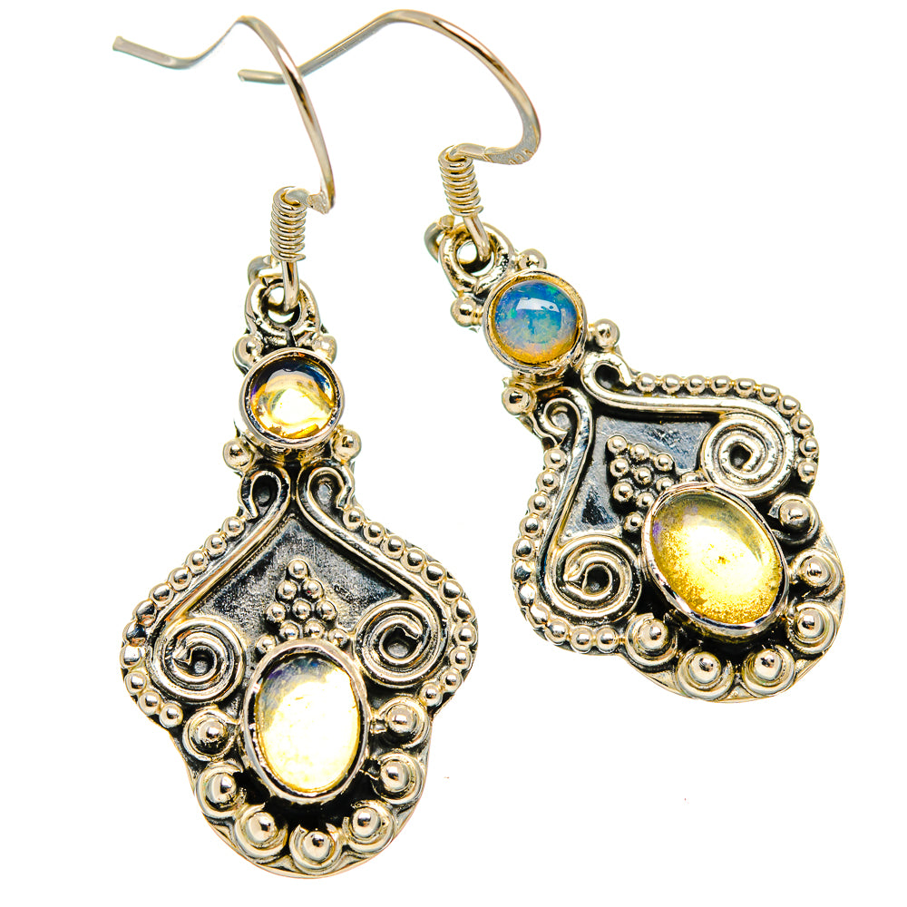 Ethiopian Opal Earrings handcrafted by Anasilvercos - EARR426096 - Photo 2