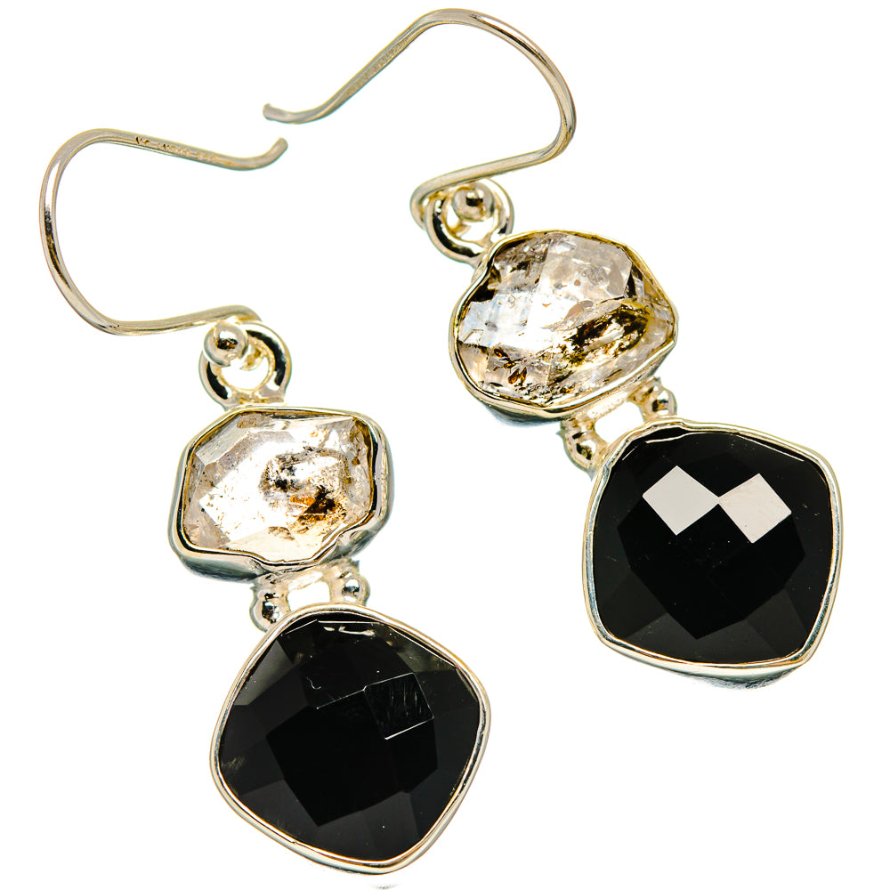 Black Onyx Earrings handcrafted by Anasilvercos - EARR426099 - Photo 2