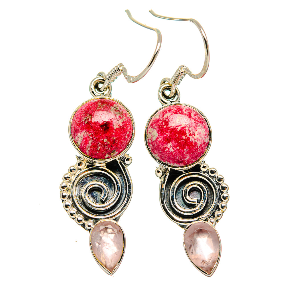 Thulite Earrings handcrafted by Anasilvercos - EARR426106 - Photo 2