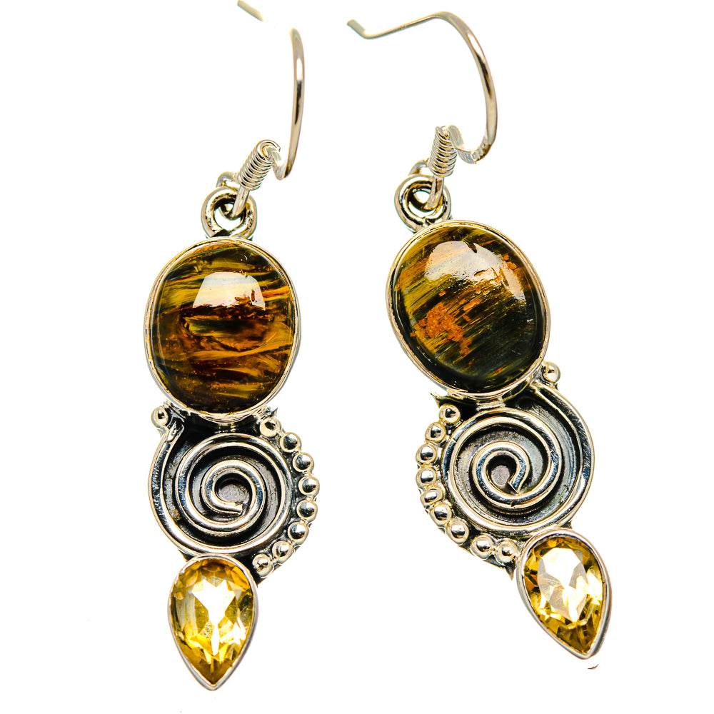 Pietersite Earrings handcrafted by Anasilvercos - EARR426107 - Photo 2