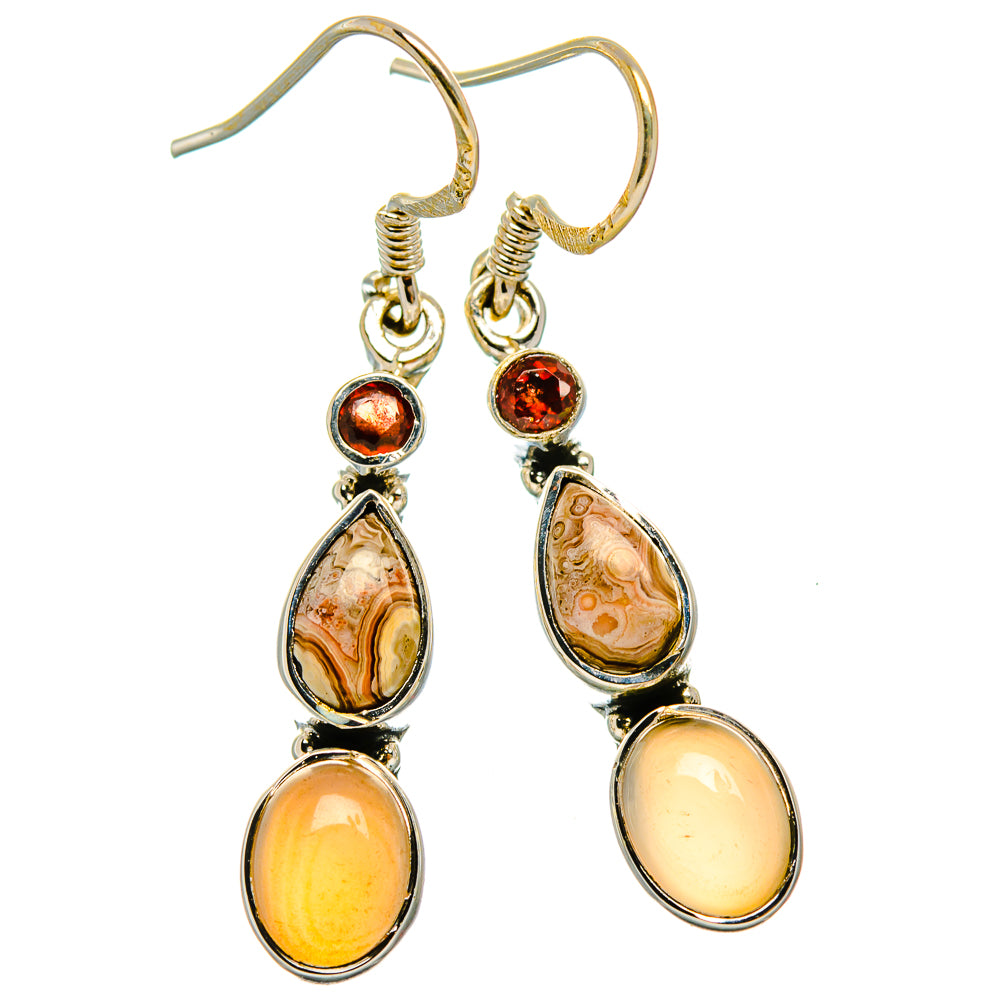Ethiopian Opal Earrings handcrafted by Anasilvercos - EARR426111 - Photo 2